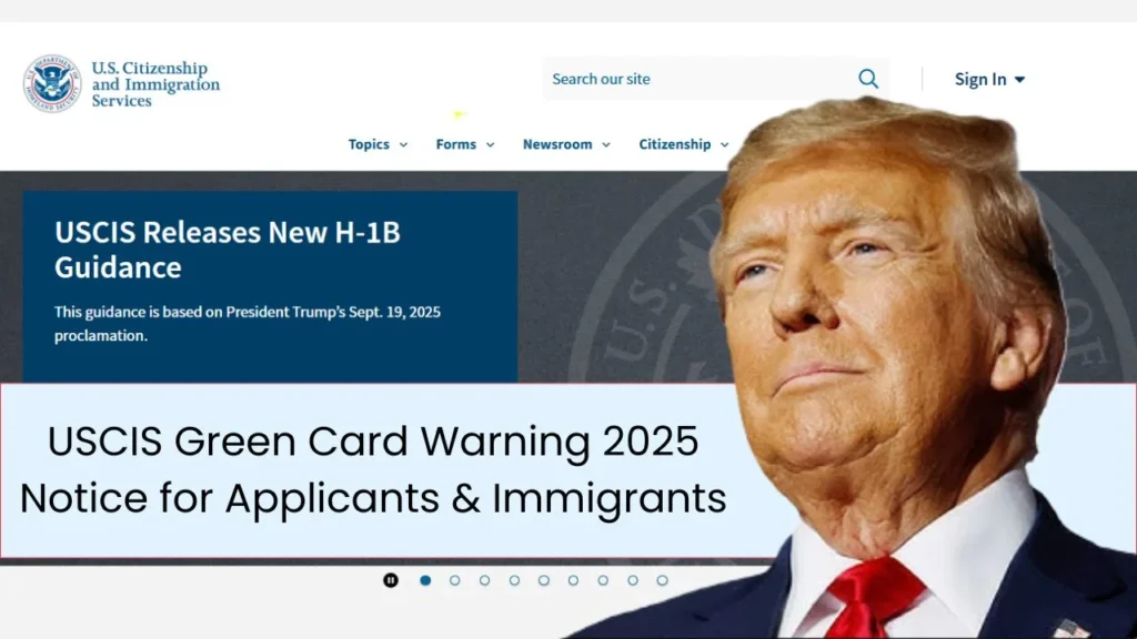 USCIS Green Card Warning 2025