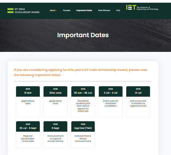 IET Scholarship 2026