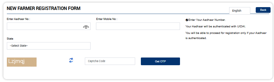 PM Kisan New farmer registration