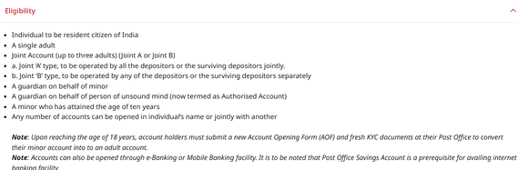 Post Office RD Scheme 2025 Eligibility