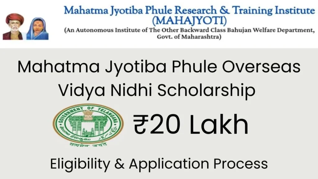 Mahatma Jyotiba Phule Overseas Vidya Nidhi Scholarship 2025